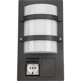 SG Trio Socket Graphite 11W LED 3000K Ra>80 med 2 stikkkontakter