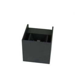 Unilamp Kube LED 2x3W sort Matt