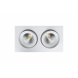 SG junistar Square IsoSafe DimToWarm Matt hvit 2x6W LED 2000-2800K