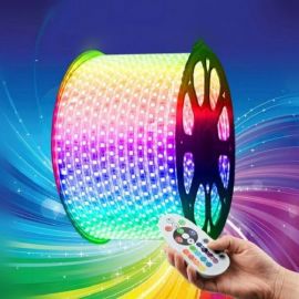 230V RGB LED stripe IP67 med RF Styringsenhet