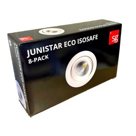 SG Junistar Eco IsoSafe 8-pack Hvit 6W LED DimToWarm
