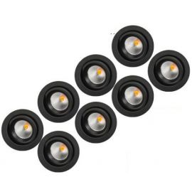 SG Junistar Eco IsoSafe 8 pack DimTowarm Sort 6W LED 2000-2800K