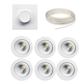 SG 7W DimToWarm IsoSafe Pakkeløsning med Dimmer/kabel og Appstyring