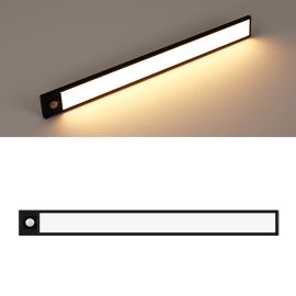 60cm sort LED lampe med batteri og bevegelse sensor
